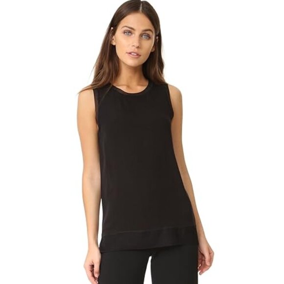 Theory Lewie black silk sleeveless top small - Picture 1 of 10